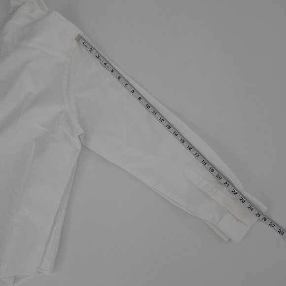 Perry Ellis Men Dress Shirt Bright White Size L - Picture 7 of 8